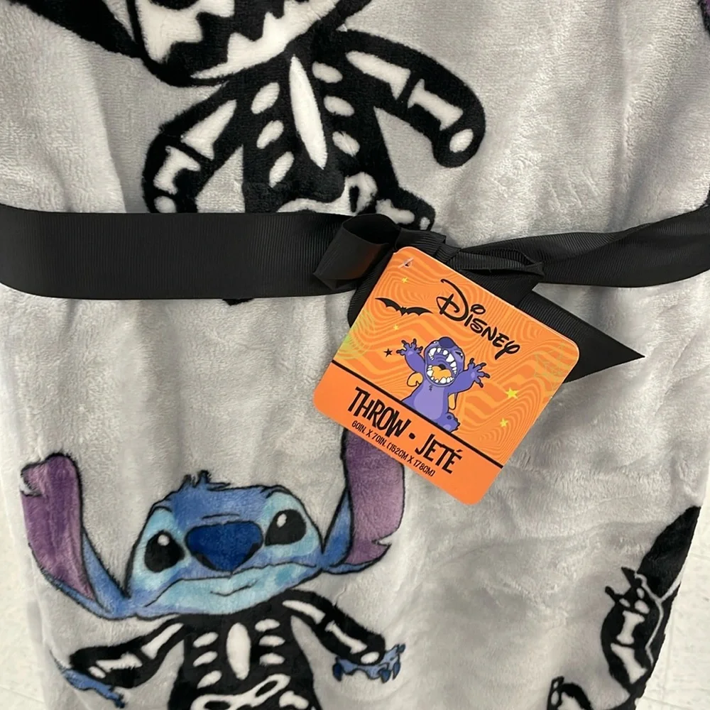 Stitch Skeleton Plush throw blanket